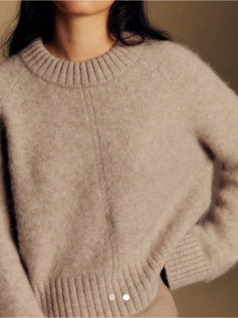 Sézane Sama Jumper - Light Biege - Alpaca Cashmere